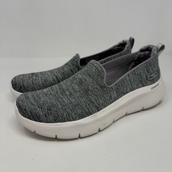 SKECHERS Women's GO WALK FLEX - Clever View Walking Sneakers Size 10 Color Gray - Picture 1 of 7